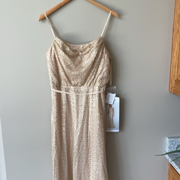 Morilee Caviar Mesh Bridesmaid dress with Tied Waste NWT - Picture 4 of 6